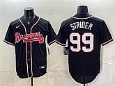 Men's Atlanta Braves #99 Spencer Strider 2026 Fashion Replica Black Out Stitched Jersey,baseball caps,new era cap wholesale,wholesale hats