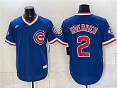 Men's Chicago Cubs #2 Nico Hoerner Royal 150th Anniversary Throwback Vapor Limited Stitched Jersey,baseball caps,new era cap wholesale,wholesale hats
