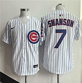 Men's Chicago Cubs #7 Dansby Swanson White Home Limited Stitched Jersey,baseball caps,new era cap wholesale,wholesale hats