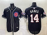 Men's Chicago Cubs #14 Ernie Banks 150th Anniversary Black Out Style Vapor Premier Limited Stitched Jersey,baseball caps,new era cap wholesale,wholesale hats