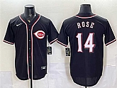 Men's Cincinnati Reds #14 Pete Rose 2026 Fashion Replica Black Out Stitched Jersey,baseball caps,new era cap wholesale,wholesale hats