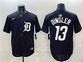 Men's Detroit Tigers #13 Dillon Dingler Black Limited Stitched Jersey,baseball caps,new era cap wholesale,wholesale hats