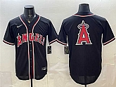 Men's Los Angeles Angels Team Big Logo 2026 Fashion Replica Black Out Stitched Jersey Dzhi,baseball caps,new era cap wholesale,wholesale hats