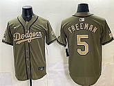 Mens Los Angeles Dodgers #5 Freddie Freeman Olive 2026 Armed Forces Day Stitched Jersey Dzhi,baseball caps,new era cap wholesale,wholesale hats