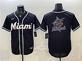 Men's Miami Marlins Team Big Logo 2026 Fashion Replica Black Out Stitched Jersey Dzhi,baseball caps,new era cap wholesale,wholesale hats