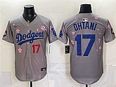 Men's Los Angeles Dodgers #17 Shohei Ohtani Grey 2025 Tokyo Series Limited Stitched Jersey,baseball caps,new era cap wholesale,wholesale hats