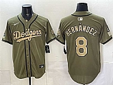 Men's Los Angeles Dodgers #8 Enrique Hernandez Olive 2026 Armed Forces Day Stitched Jersey Dzhi,baseball caps,new era cap wholesale,wholesale hats
