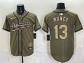 Men's Los Angeles Dodgers #13 Max Muncy Olive 2026 Armed Forces Day Stitched Jersey Dzhi,baseball caps,new era cap wholesale,wholesale hats
