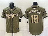 Men's Los Angeles Dodgers #18 Yoshinobu Yamamoto Olive 2026 Armed Forces Day Stitched Jersey Dzhi,baseball caps,new era cap wholesale,wholesale hats