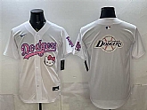 Men's Los Angeles Dodgers Team Big Logo White Hello Kitty Night Stitched Jersey Dzhi,baseball caps,new era cap wholesale,wholesale hats