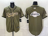 Men's Los Angeles Dodgers Team Big Logo Olive 2026 Armed Forces Day Stitched Jersey Dzhi,baseball caps,new era cap wholesale,wholesale hats