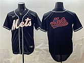 Men's New York Mets Team Big Logo 2026 Fashion Replica Black Out Stitched Jersey Dzhi,baseball caps,new era cap wholesale,wholesale hats