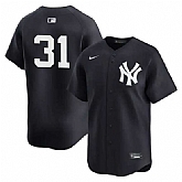 Men's New York Yankees #31 Cam Schlittler Navy 2026 Alternate Limited Stitched Jersey Dzhi,baseball caps,new era cap wholesale,wholesale hats