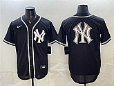 Men's New York Yankees Team Big Logo 2026 Fashion Replica Black Out Stitched Jersey Dzhi,baseball caps,new era cap wholesale,wholesale hats