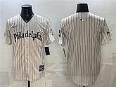 Men's Philadelphia Phillies Blank Cream Pinstripe Gothic Vapor Limited Stitched Jersey,baseball caps,new era cap wholesale,wholesale hats