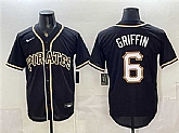 Men's Pittsburgh Pirates #6 Konnor Griffin 2026 Fashion Black Out Stitched Jersey,baseball caps,new era cap wholesale,wholesale hats