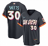 Men's San Diego Padres #30 Gavin Sheets Obsidian 2026 City Connect Stadium Stitched Jersey Dzhi,baseball caps,new era cap wholesale,wholesale hats