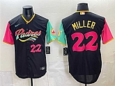 Men's San Diego Padres #22 Mason Miller 2022 Black City Connect Cool Base Stitched Jersey,baseball caps,new era cap wholesale,wholesale hats