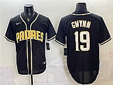 Men's San Diego Padres #19 Tony Gwynn 2026 Fashion Replica Black Out Stitched Jersey,baseball caps,new era cap wholesale,wholesale hats