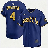 Men's Seattle Mariners #4 Colt Emerson Royal 2025 Cool Base Stitched jersey Dzhi,baseball caps,new era cap wholesale,wholesale hats