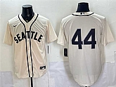 Men's Seattle Mariners #44 Julio Rodriguez Cream Alternate Stitched Jersey,baseball caps,new era cap wholesale,wholesale hats