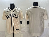 Men's Seattle Mariners Blank Cream Alternate Stitched Jersey,baseball caps,new era cap wholesale,wholesale hats