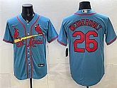 Men's St. Louis Cardinals #26 JJ Wetherholt Blue Cool Base Stitched Jersey,baseball caps,new era cap wholesale,wholesale hats
