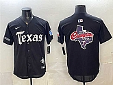 Men's Texas Rangers Team Big Logo Black Gothic Mexico 2025 Vapor Premier Limited Stitched Jersey Dzhi,baseball caps,new era cap wholesale,wholesale hats