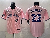 Men's Toronto Blue Jays #22 Ernie Clement Pink 50 Seasons Patch Stitched Jersey,baseball caps,new era cap wholesale,wholesale hats