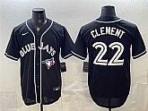 Men's Toronto Blue Jays #22 Ernie Clement 2026 Fashion Replica Black Out Stitched Jersey,baseball caps,new era cap wholesale,wholesale hats