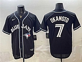 Men's Toronto Blue Jays #7 Kazuma Okamoto 2026 Fashion Replica Black Out Stitched Jersey,baseball caps,new era cap wholesale,wholesale hats