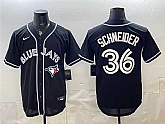 Men's Toronto Blue Jays #36 Davis Schneider 2026 Fashion Replica Black Out Stitched Jersey,baseball caps,new era cap wholesale,wholesale hats