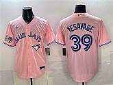 Men's Toronto Blue Jays #39 Trey Yesavage Pink 50 Seasons Patch Stitched Jersey,baseball caps,new era cap wholesale,wholesale hats