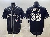 Men's Toronto Blue Jays #38 Nathan Lukes 2026 Fashion Replica Black Out Stitched Jersey,baseball caps,new era cap wholesale,wholesale hats