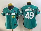 Women's Boston Red Sox #49 Tim Wakefield Memorial Patch Green 2025 City Connect Limited Stitched Jersey1 Dzhi,baseball caps,new era cap wholesale,wholesale hats
