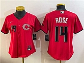 Women's Cincinnati Reds #14 Pete Rose Red 2026 City Connect Stadium Stitched Jersey,baseball caps,new era cap wholesale,wholesale hats