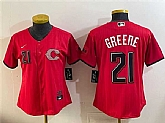 Women's Cincinnati Reds #21 Hunter Greene Red 2026 City Connect Stadium Stitched Jersey,baseball caps,new era cap wholesale,wholesale hats