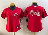 Women's Cincinnati Reds Team Big Logo Red 2026 City Connect Stadium Stitched Jersey Dzhi,baseball caps,new era cap wholesale,wholesale hats