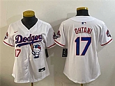 Women's Los Angeles Dodgers #17 Shohei Ohtani White Hello Kitty Night 2025 World Series Champions Patch Stitched Jersey Dzhi,baseball caps,new era cap wholesale,wholesale hats