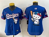 Women's Los Angeles Dodgers Team Big Logo Royal Hello Kitty Night 2025 World Series Champions Patch Stitched Jersey Dzhi,baseball caps,new era cap wholesale,wholesale hats