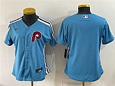 Women's Philadelphia Phillies Blank Blue Stitched Jersey,baseball caps,new era cap wholesale,wholesale hats