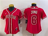 Women's Texas Rangers #6 Josh Jung Red 2026 City Connect Stadium Stitched Jersey,baseball caps,new era cap wholesale,wholesale hats