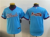 Youth Atlanta Braves Team Big Logo Powder Blue 2026 City Connect Stadium Stitched Jersey Dzhi,baseball caps,new era cap wholesale,wholesale hats