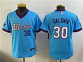 Youth Atlanta Braves #30 Drake Baldwin Powder Blue 2026 City Connect Stadium Stitched Jersey,baseball caps,new era cap wholesale,wholesale hats