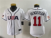 Youth USA Baseball #11 Gunnar Henderson White 2026 World Baseball Classic Home Stadium Stitched Jersey,baseball caps,new era cap wholesale,wholesale hats