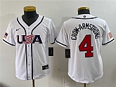 Youth USA Baseball #4 Pete Crow-Armstrong White 2026 World Baseball Classic Home Stadium Stitched Jersey,baseball caps,new era cap wholesale,wholesale hats