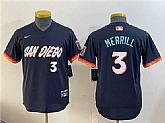 Youth San Diego Padres #3 Jackson Merrill Obsidian 2026 City Connect Stadium Stitched Jersey,baseball caps,new era cap wholesale,wholesale hats