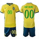Men's Brazil national football team Custom Yellow 2026 Soccer Jersey Suit,baseball caps,new era cap wholesale,wholesale hats