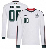 Men's Mexico Custom White 2026 Away Long Sleeve Soccer Jersey,baseball caps,new era cap wholesale,wholesale hats
