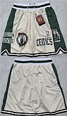 Men's Boston Celtics White Shorts (Run Small),baseball caps,new era cap wholesale,wholesale hats